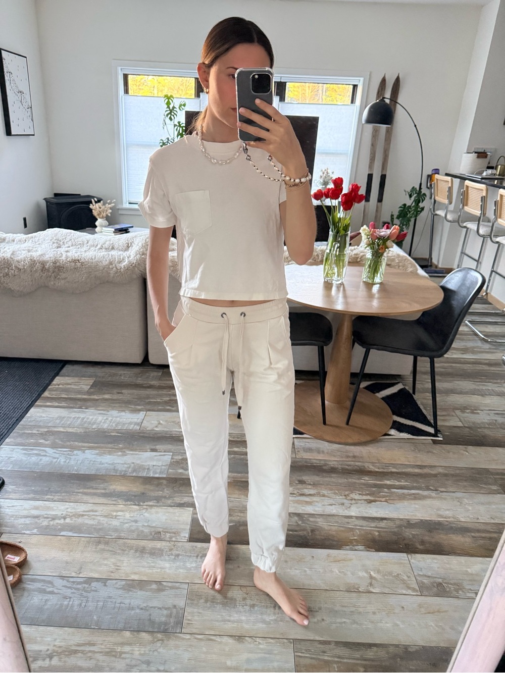 Bogner Cream Drawstring Jogger Pants